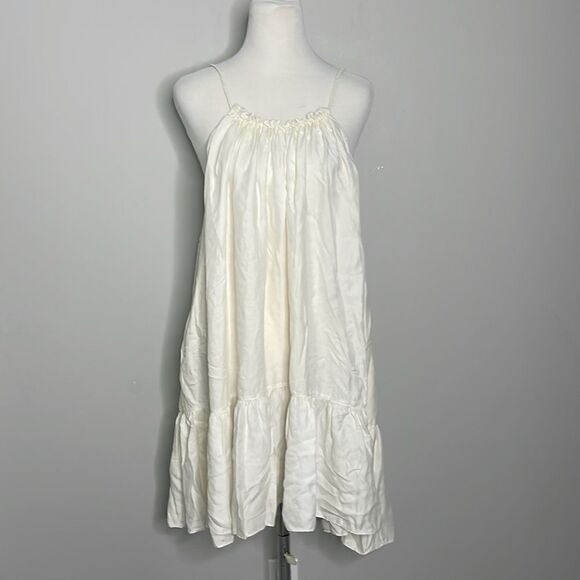 Unsubscribed NWOT Silk white dress Small - Picture 2 of 8